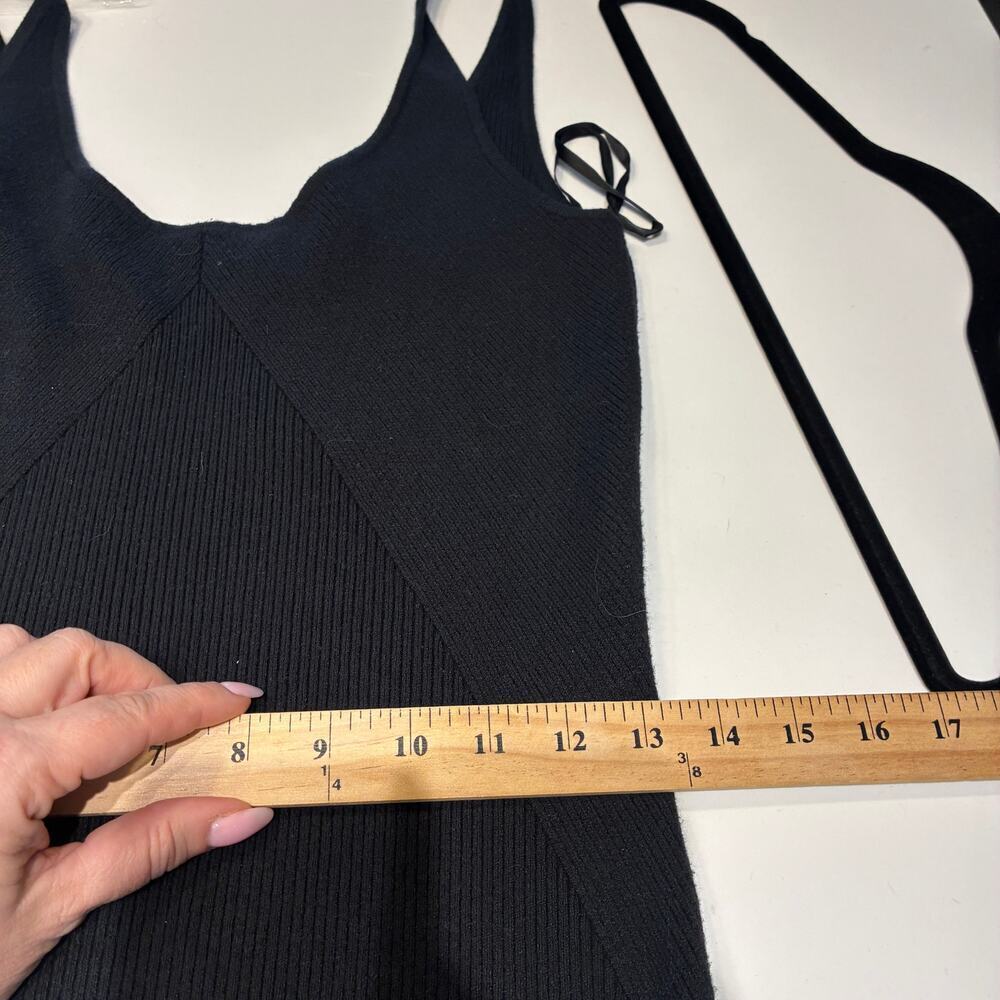 NWT Abercrombie & Fitch Black Knit Tank Midi Dress Sz Large Tall - Picture 6 of 8